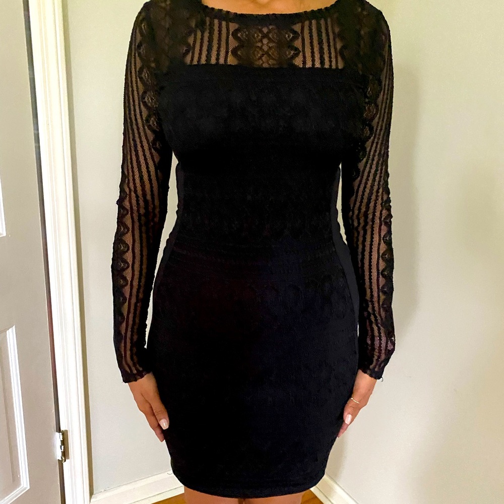 Black lace dress